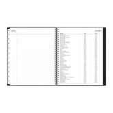 lined notes section on this 2027 8.5x11 planner with holidays listed on the right side and white monthly tabs