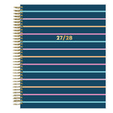 striped rainbow planner with &