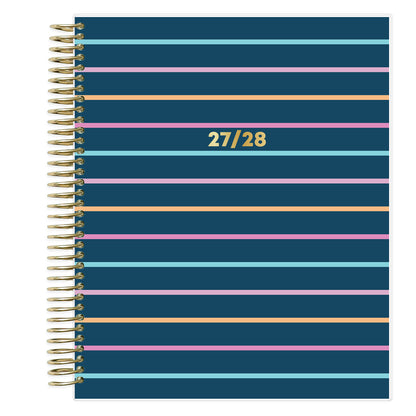 striped rainbow planner with &