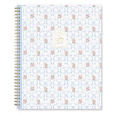 Planner with bow and flower pattern on a white background in 8.5x11 size blue sky 2027 agenda