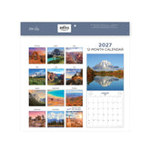 this 12x12 monthly stapled calendar featuring national parks in 12 month calendar and 12bonus months.