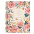 Floral monthly planner with a decorative cover featuring pink and orange flowers, green leaves, and butterflies for 2027 new year in 6x8 size