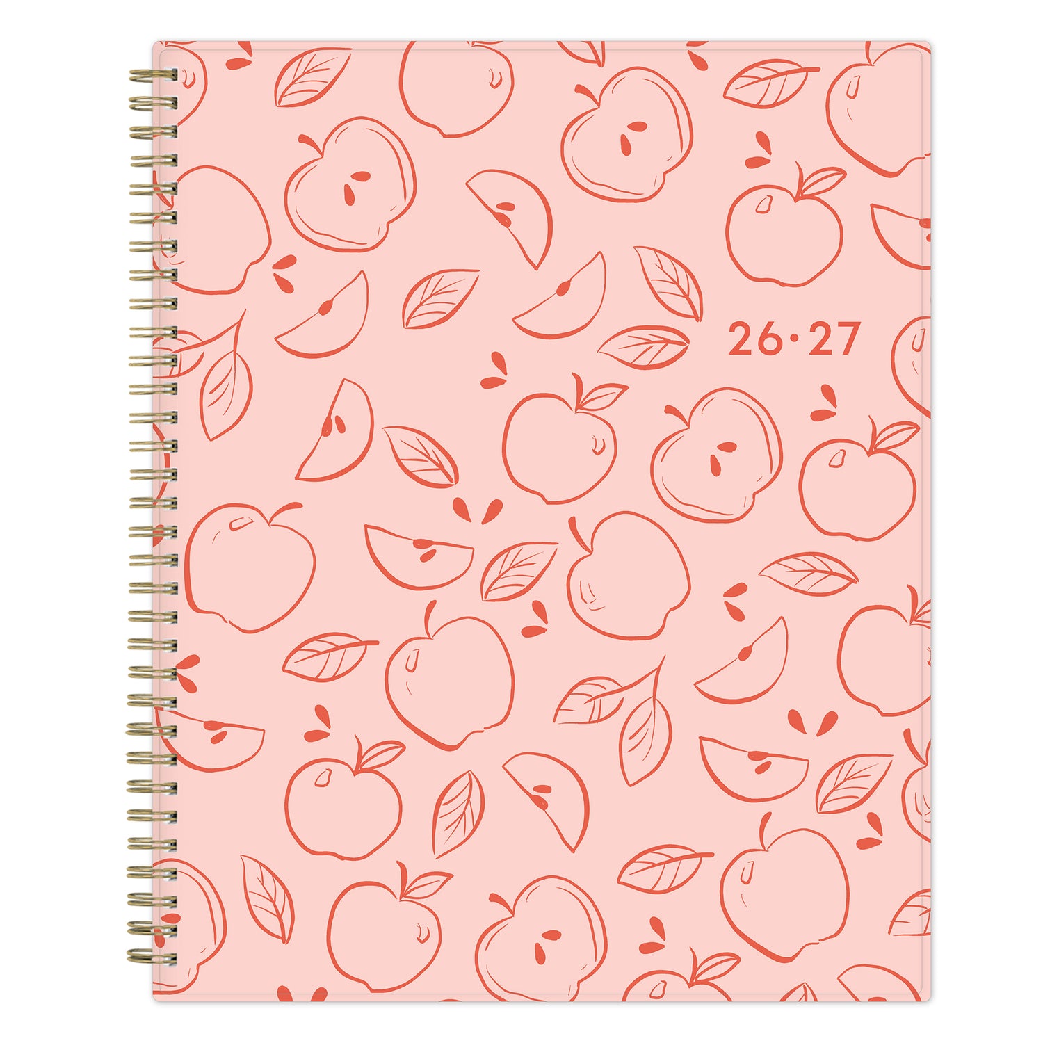 Apple Sketch 2026-2027 Weekly 8.5x11 teacher lesson planner cover with apple and chalkboard design