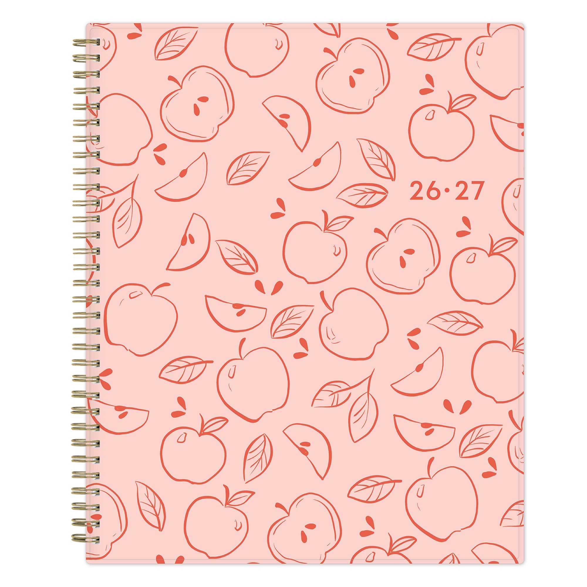 Apple Sketch 2026-2027 Weekly 8.5x11 teacher lesson planner cover with apple and chalkboard design