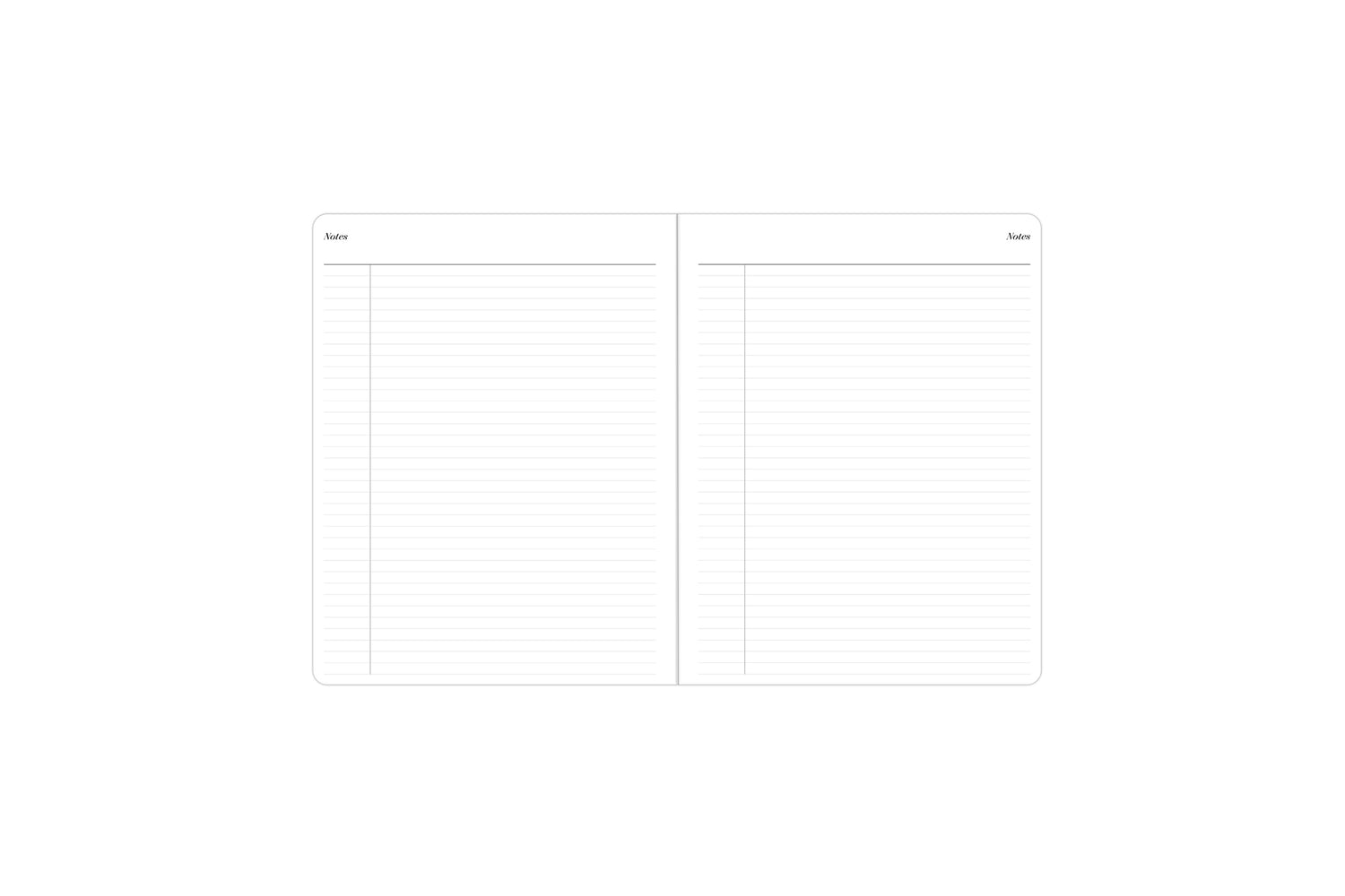 lined notes pages spread