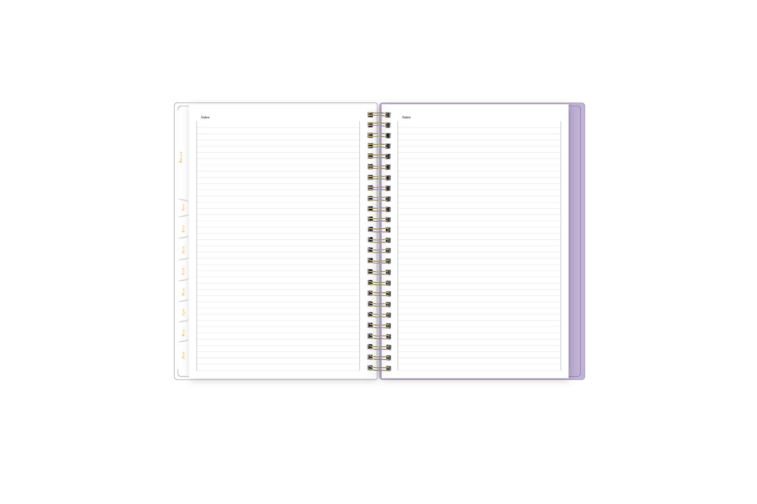 lined writing space spread on this 2026-2027 planner