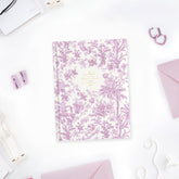 day designer boutique planner in 8x10  weekly monthly format with purple floral front cover