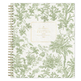 day designer boutique planner in 6x8 weekly monthly format with green floral front cover