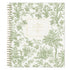 day designer boutique planner in 6x8 weekly monthly format with green floral front cover