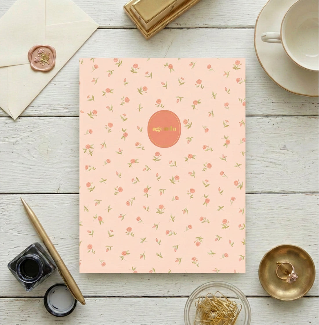 Cami Peach 2027 Non-Dated Monthly 8.5x11 Planning Calendar