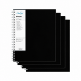solid black cover 4 pack of notebooks lined writing space