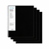 solid black cover 4 pack of notebooks lined writing space