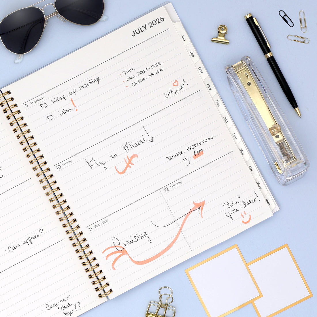 Gemma 2026-2027 Weekly Monthly 8.5x11 Planning Calendar