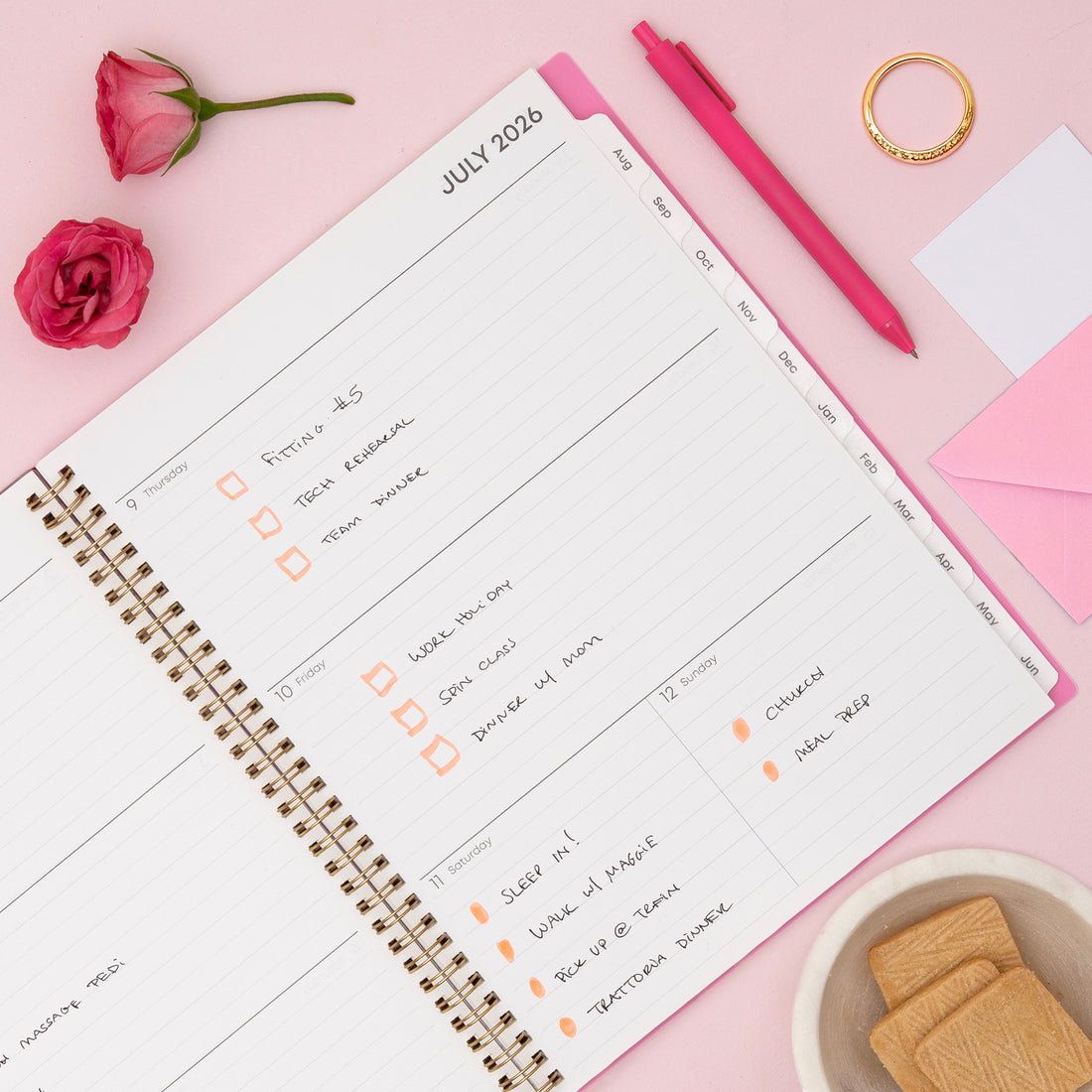 Roosevelt 2026-2027 Weekly Monthly 8.5x11 Planning Calendar