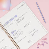 2026-2027 weekly spread featuring ample writing space, bullet points, to do-list.
