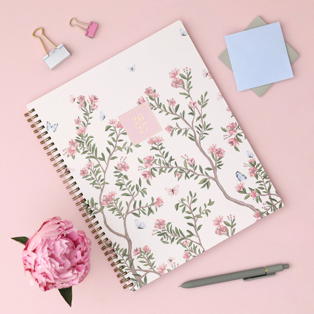 Bouquet 2026-2027 Weekly Monthly 8.5x11 Rach Parcell for Blue Sky Planning Calendar