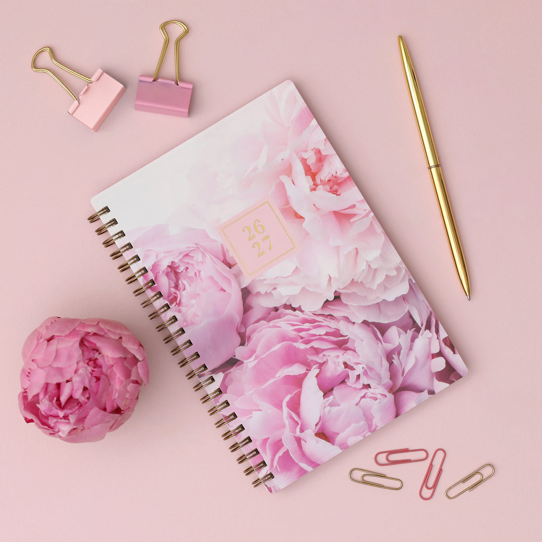 Peony 2026-2027 Weekly Monthly 5x8 Rach Parcell for Blue Sky Planning Calendar