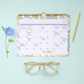 july 2026 - june 2027 wall calendar with butterfly border pattern