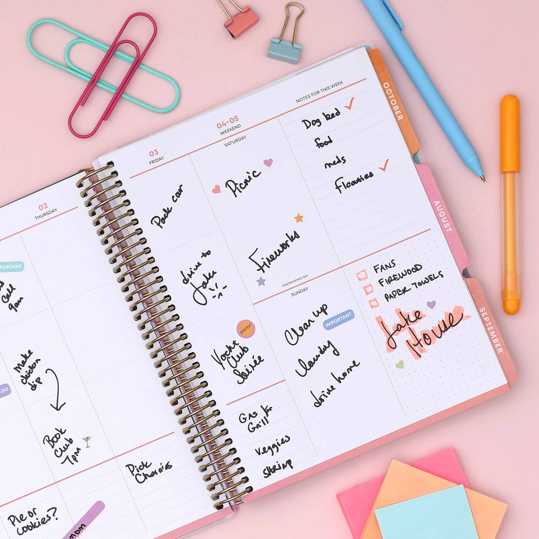 Charmie 2026-2027 Weekly Monthly 7x9 LiveWell™ Planning Calendar