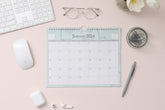 January 2024 - December 2024 monthly wall calendar in 11 x 8.75 size
