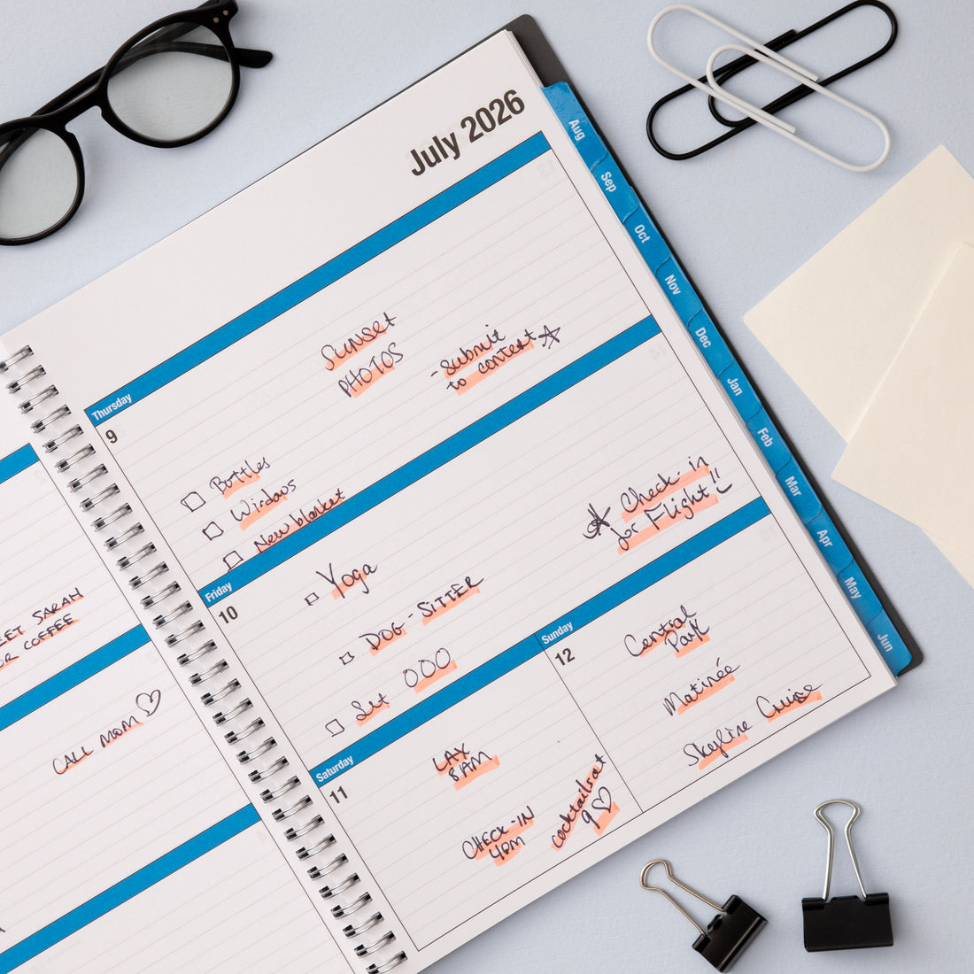 Collegiate 2026-2027 Weekly Monthly 8.5x11 Planning Calendar