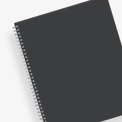 Charcoal Lined Notebook Professional Notes 8.5 x 11