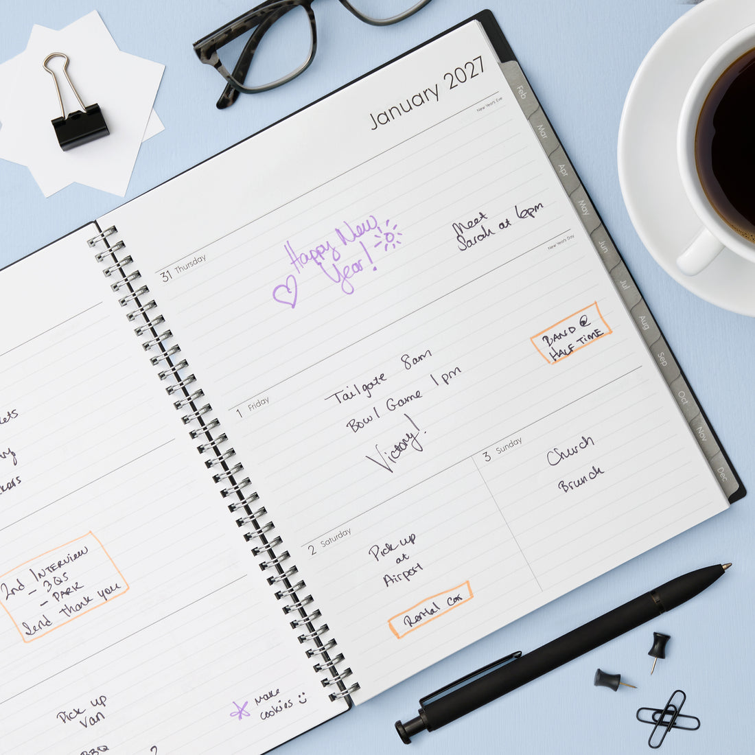 Enterprise 2027 Weekly Monthly 8.5x11 Planning Calendar