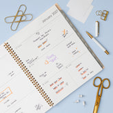 2027 weekly layout featuring lined writing space and organized sections for planning 8.5x11