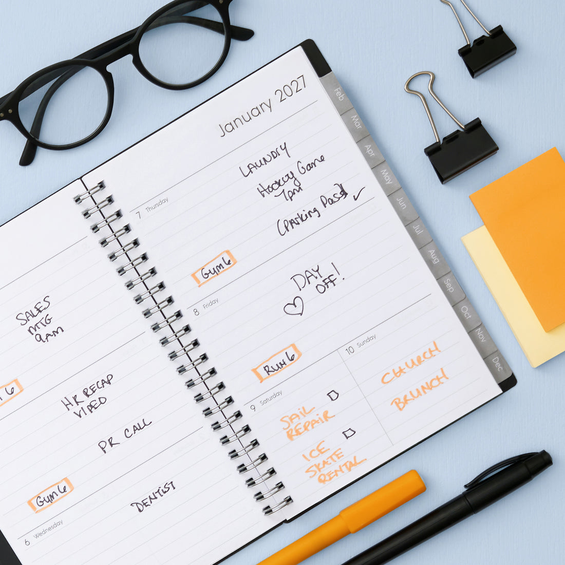 Enterprise 2027 Weekly Monthly 5x8 Planning Calendar