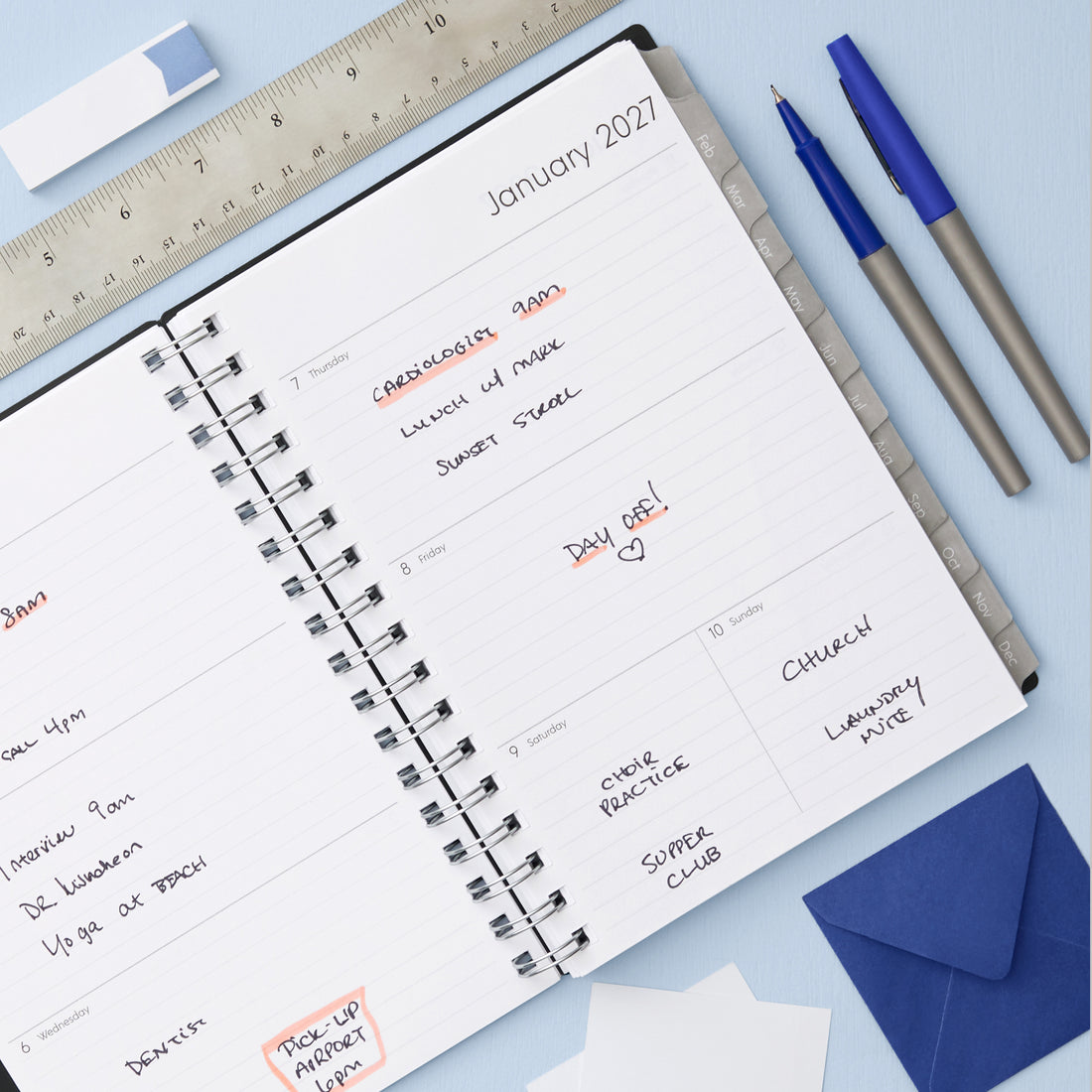 Enterprise 2027 Weekly Monthly 5.875x8.625 Planner Notes