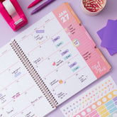 2027 monthly spread featuring ample blank writing space for each date, notes section, reference calendars, and monthly tabs