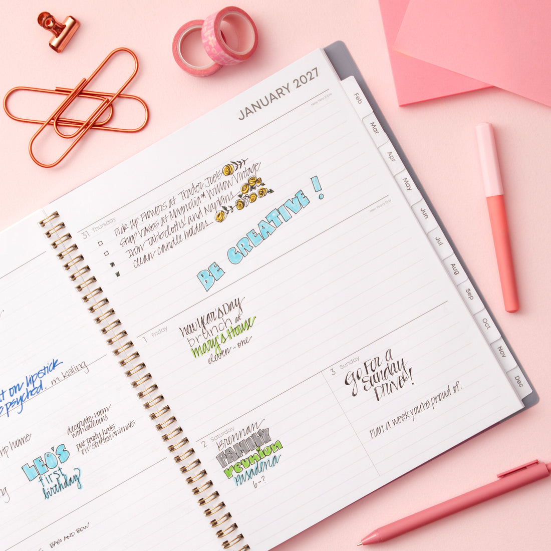 Tula 2027 Weekly Monthly 8.5x11 Planning Calendar