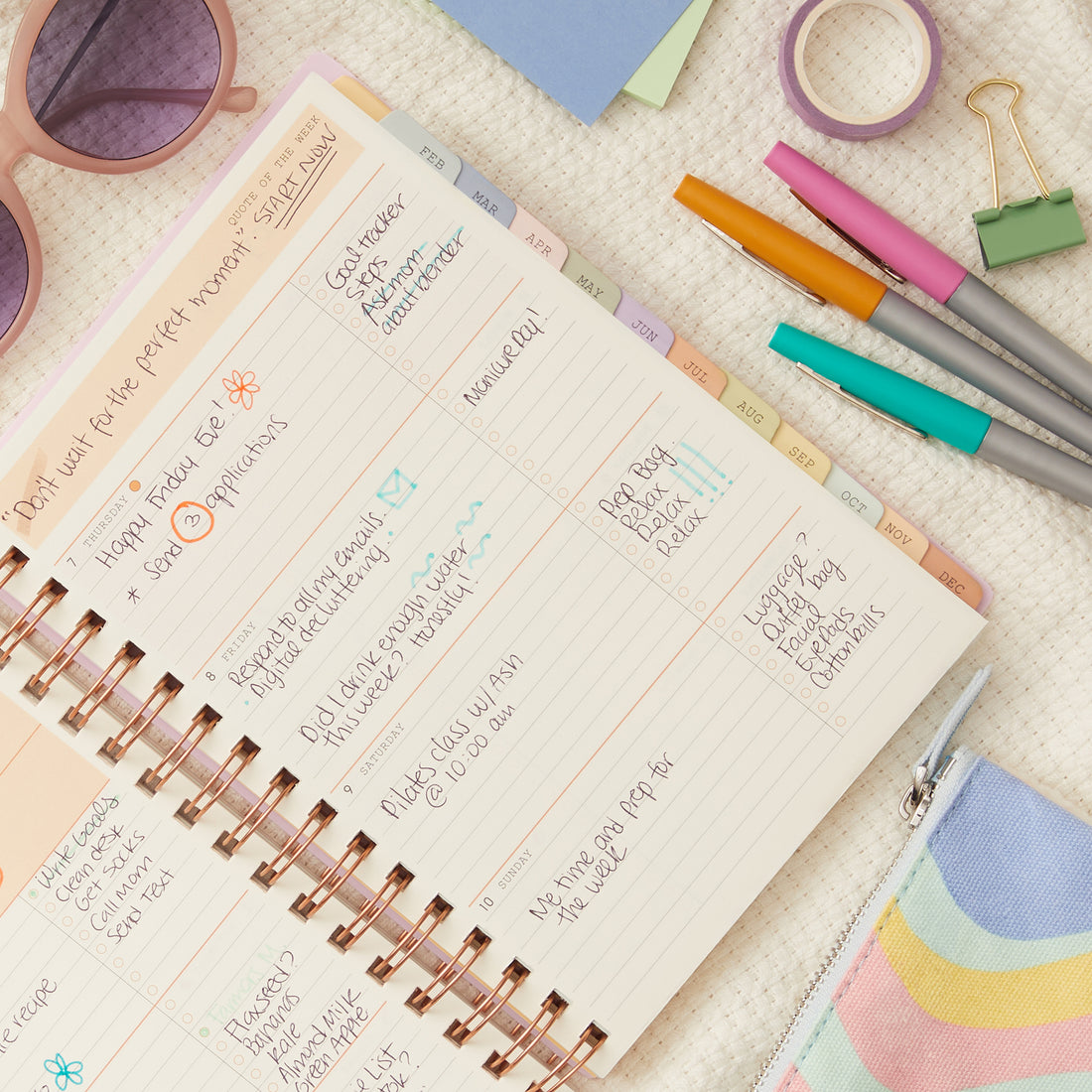 Gloria 2027 Weekly Planner Notes 5.875x8.625 WAAV Planning Calendar