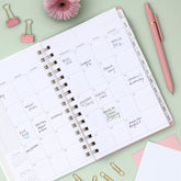 2026-2027 weekly spread featuring ample writing space, bullet points, to do-list
