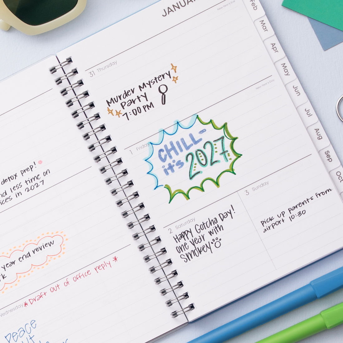 Sophie 2027 Weekly Monthly 5x8 Planning Calendar