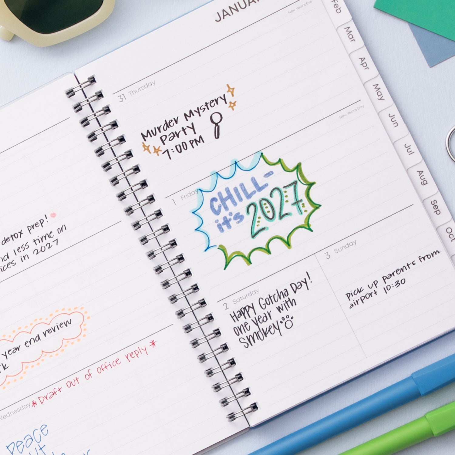 Sophie 2027 Weekly Monthly 5x8 Planning Calendar