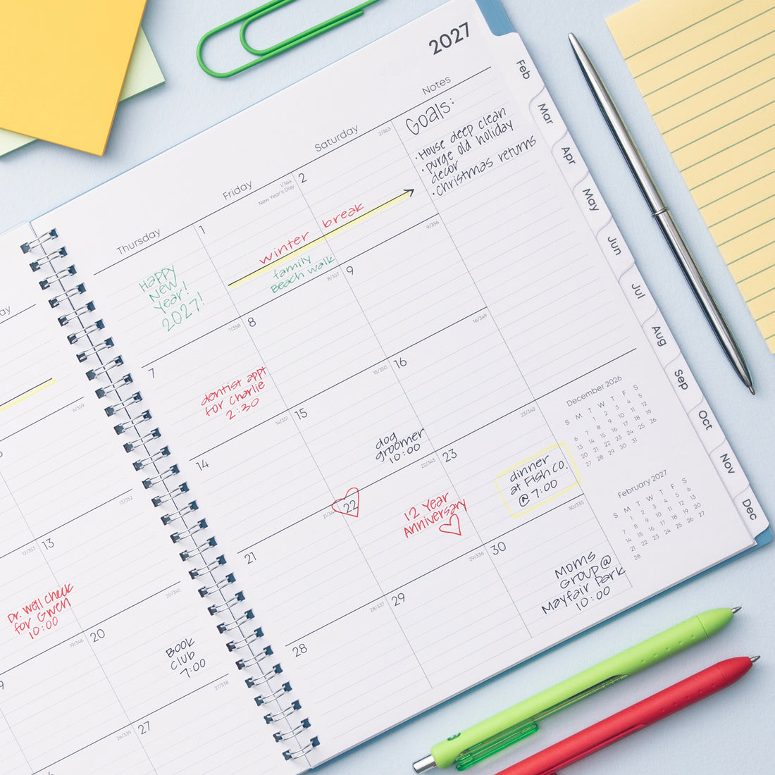 Lindley 2027 Monthly 8x10 Planning Calendar
