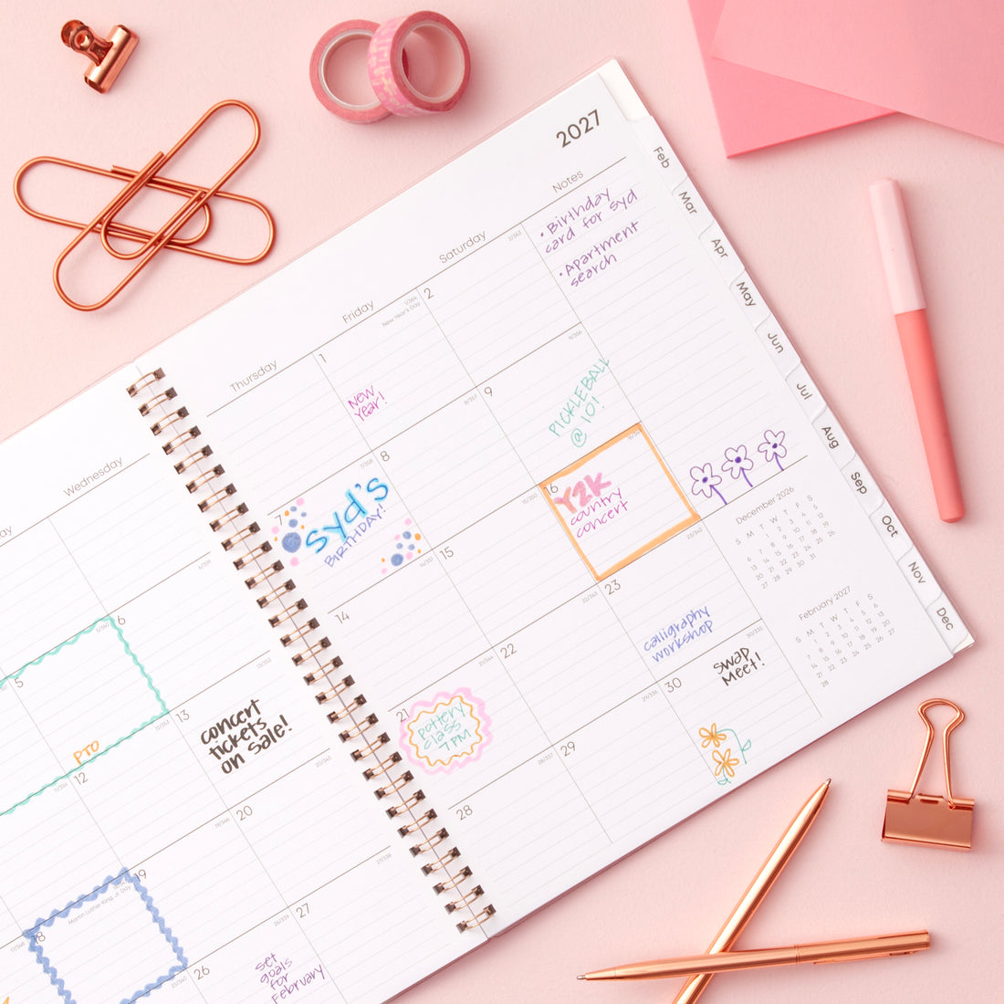 Joselyn 2027 Monthly 8x10 Planning Calendar