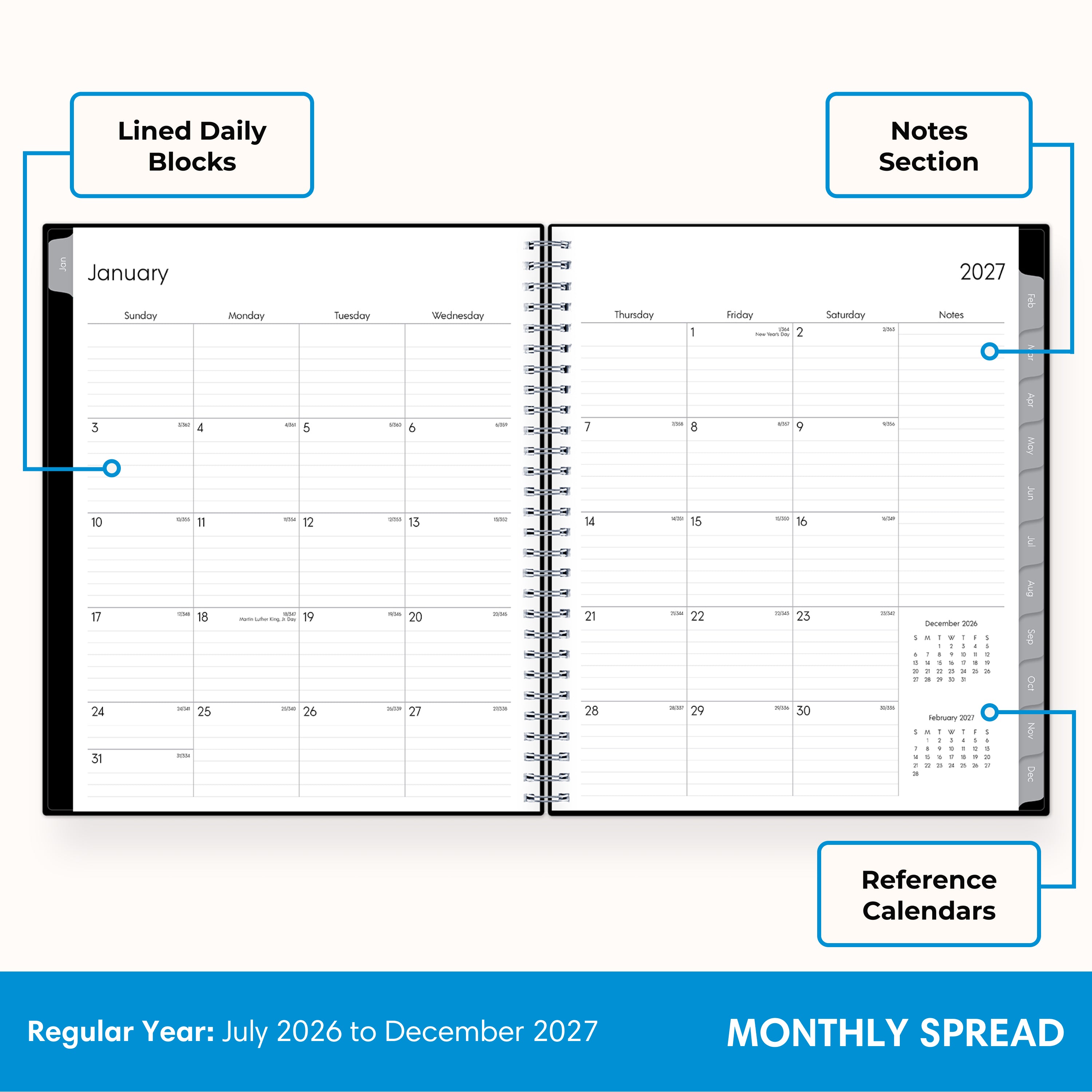 2027 Blue Sky Professional Monthly 8x10 Planner - Enterprise