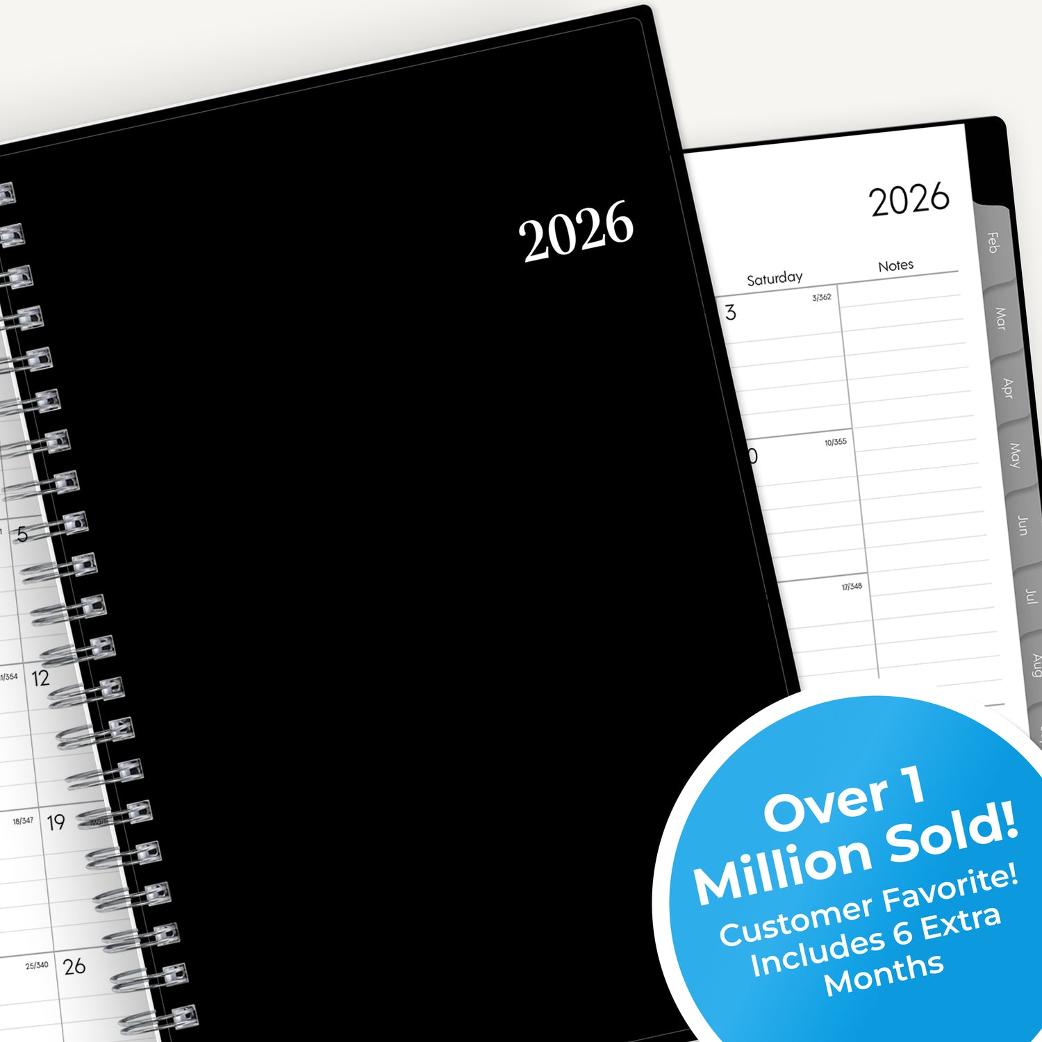 2026 black cover featuring 5x8 size. 