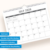 Calendar for July 2026-June 2027 on a white background with large print/text