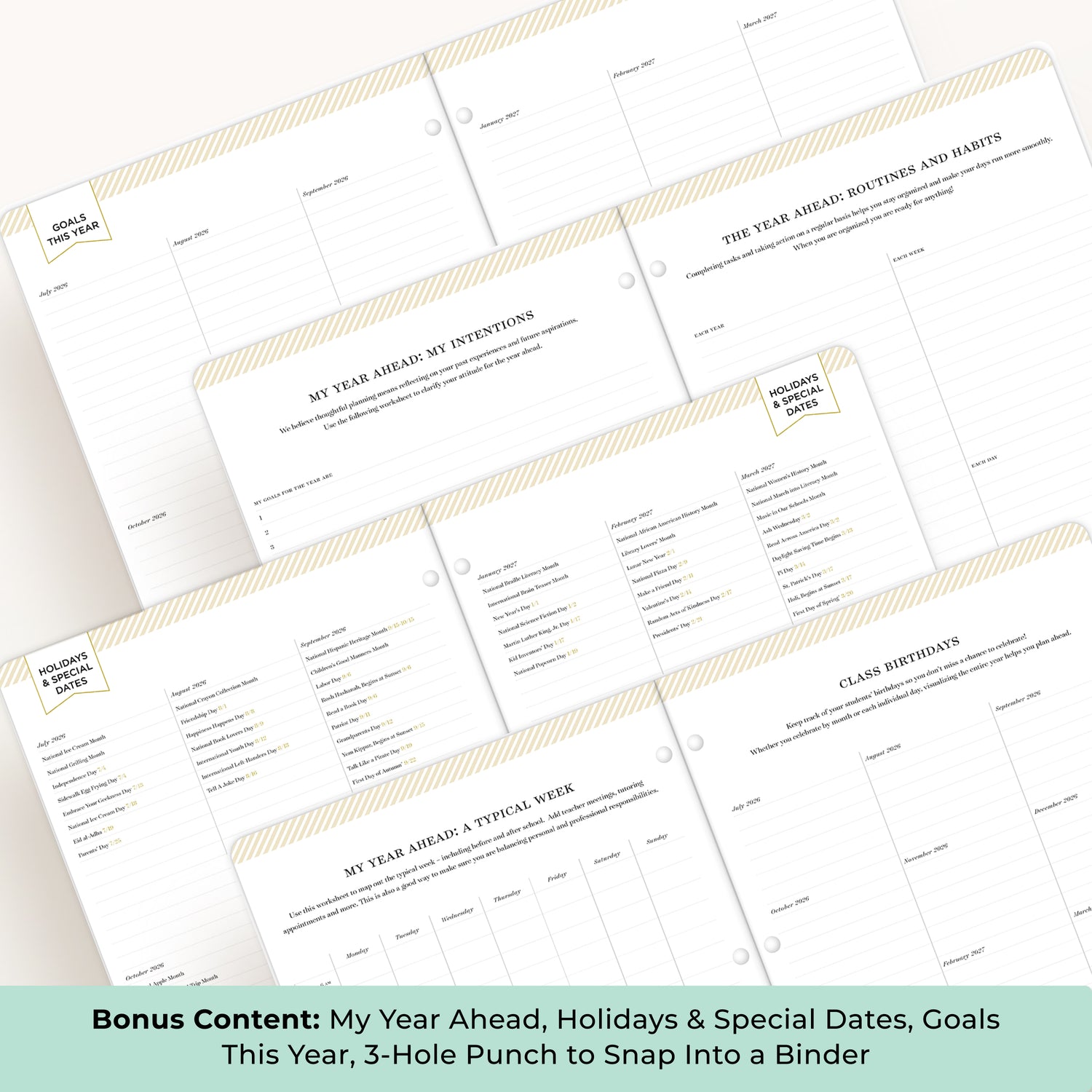 the academic planner has bonus content to ensure you have a strong, organized school year.
