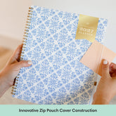 flexible cover stands up to daily use and also has a front cover pocket