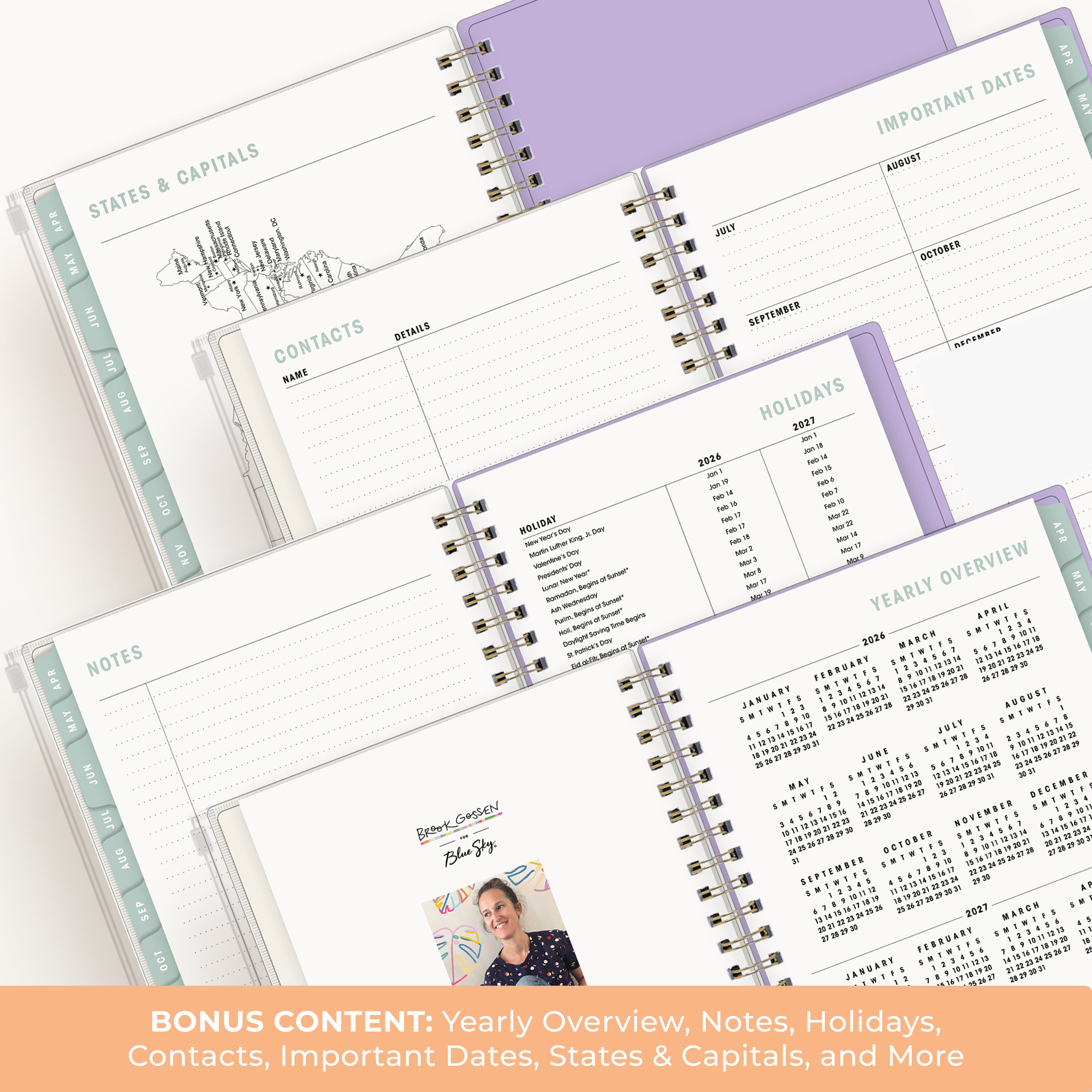 Daisy Check 2026-2027 Weekly 5x8 15-Month Planning Calendar