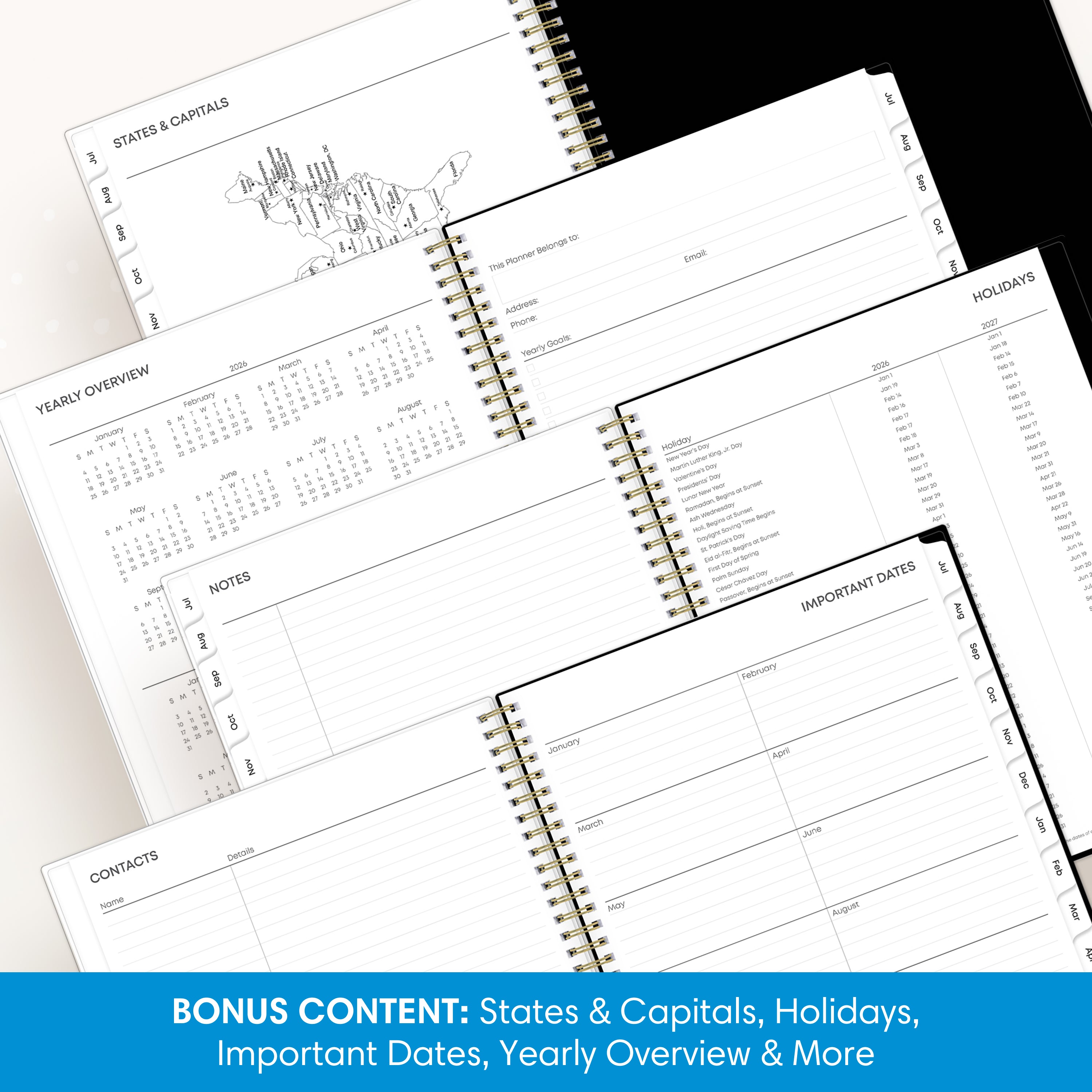 the academic planner has bonus content to ensure you have a strong, organized school year.
