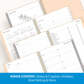 reference page yearly overview, capitals states, contacts, and holiday list