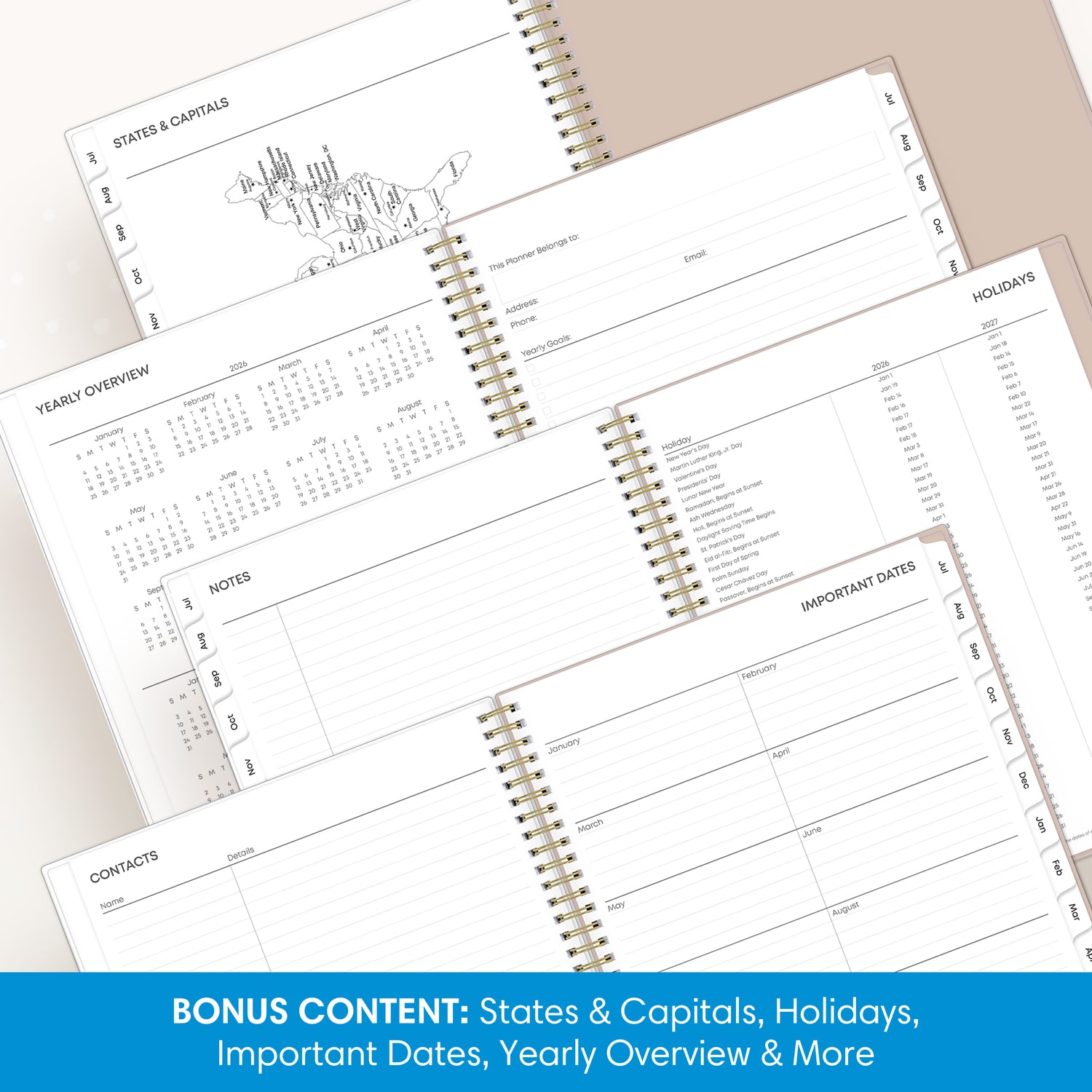 the academic planner has bonus content to ensure you have a strong, organized school year.
