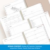 the academic planner has bonus content to ensure you have a strong, organized school year.

