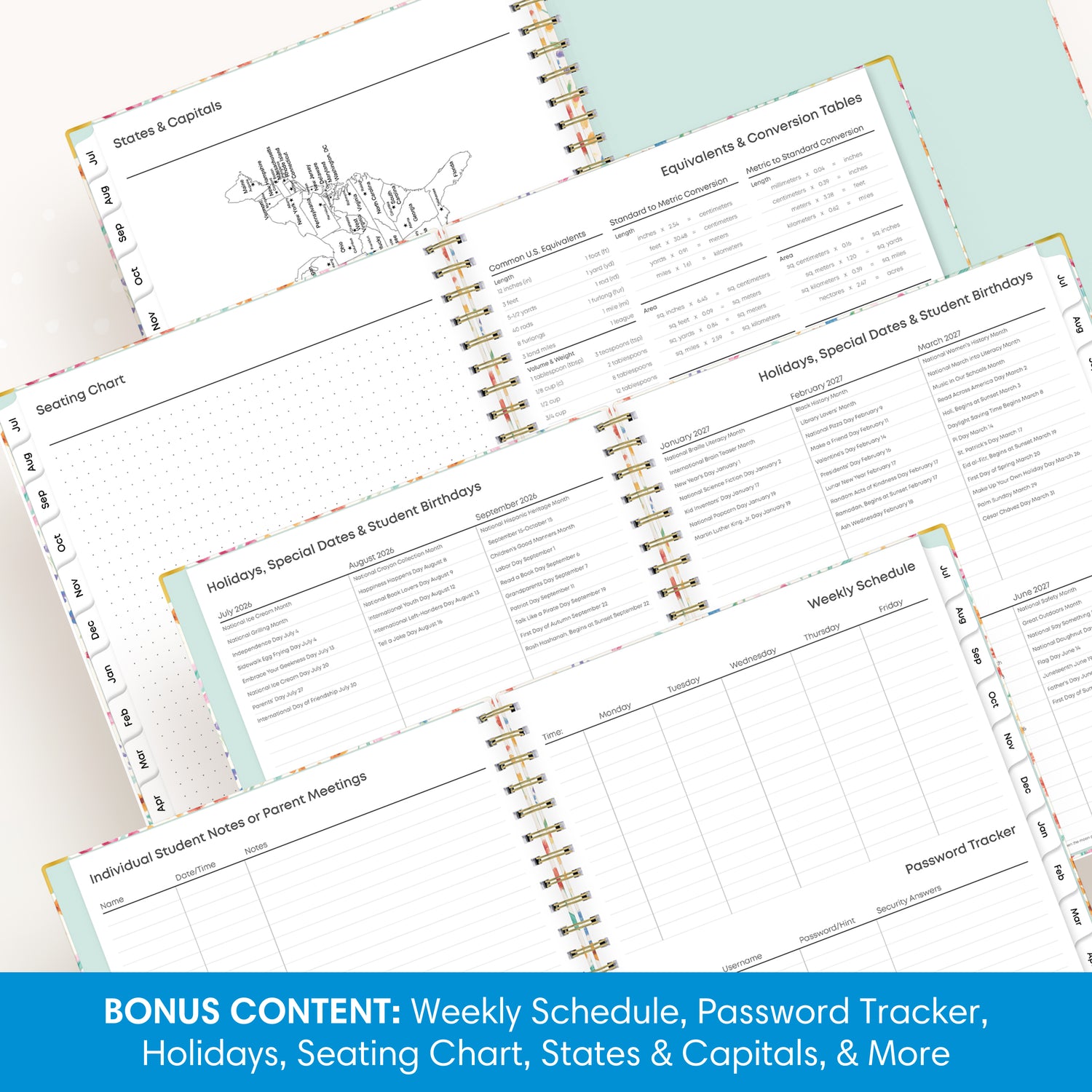 the academic planner has bonus content to ensure you have a strong, organized school year.
