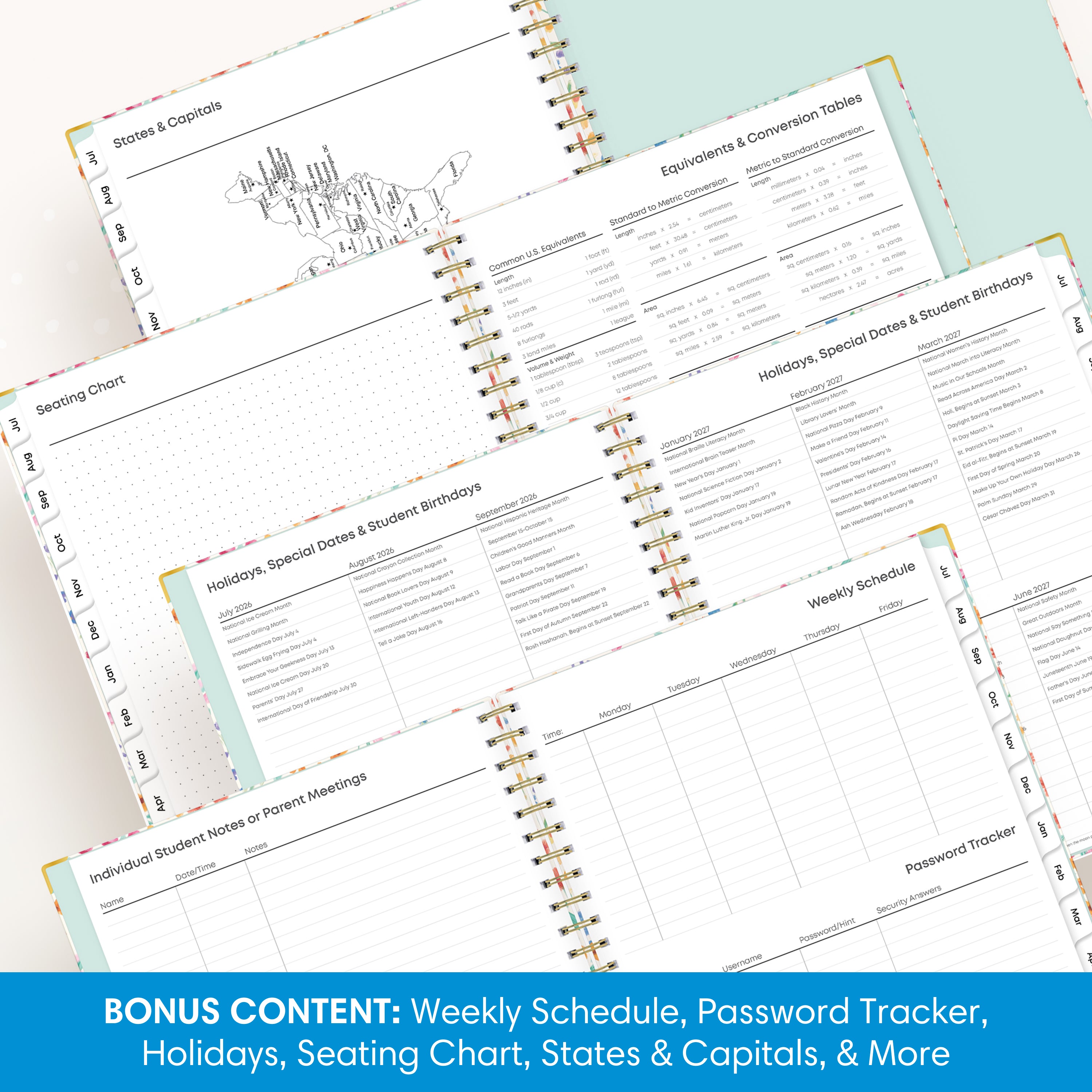the academic planner has bonus content to ensure you have a strong, organized school year.
